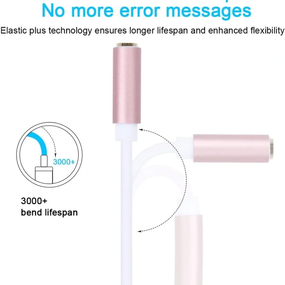 Silver-Apple MFI Certified Lightning to 3.5 mm Headphone Jack Adapter